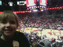 Lauren at the Blazer Game with Dad
