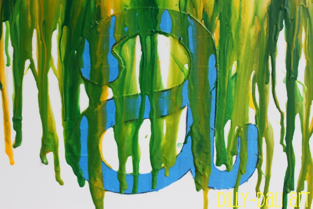 dilly dali art melted crayon art