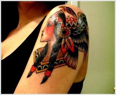 imagens de tattoos de indias com águia