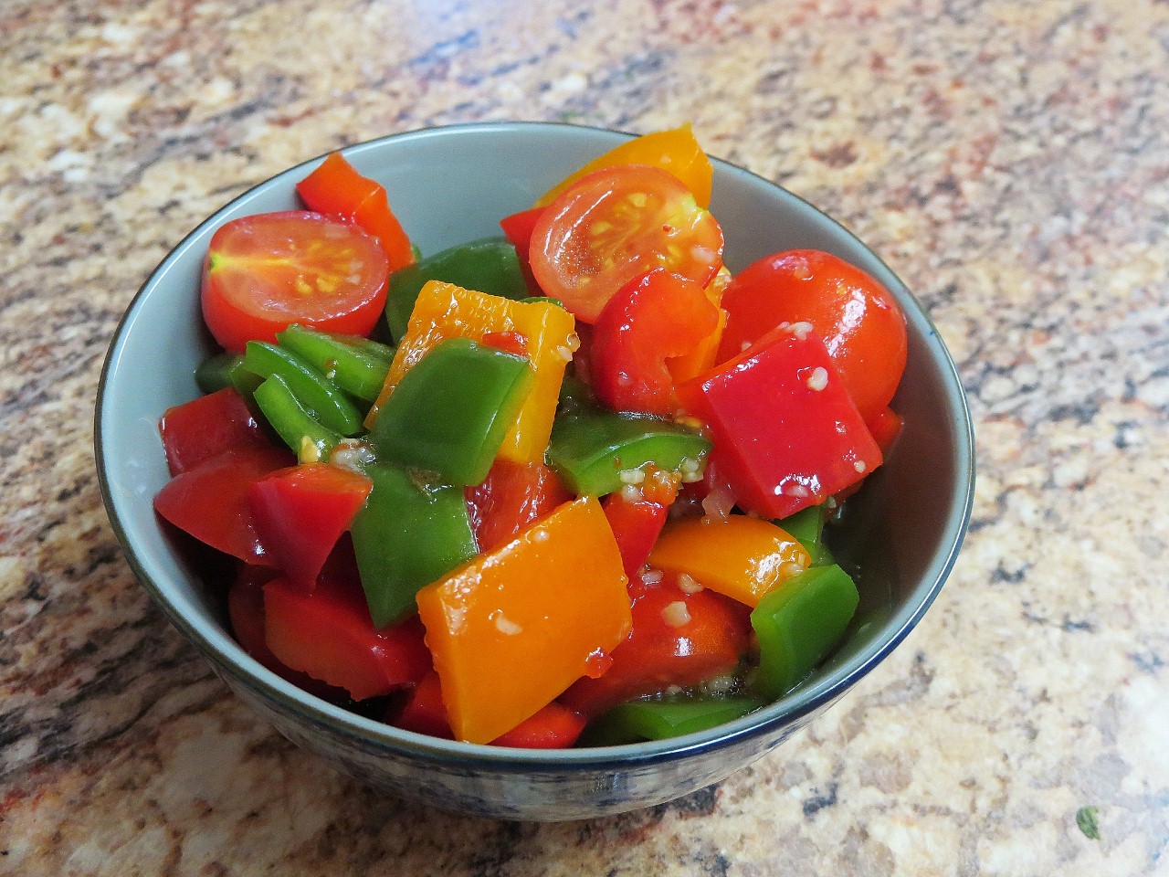 Bell Pepper and Tomato Salad