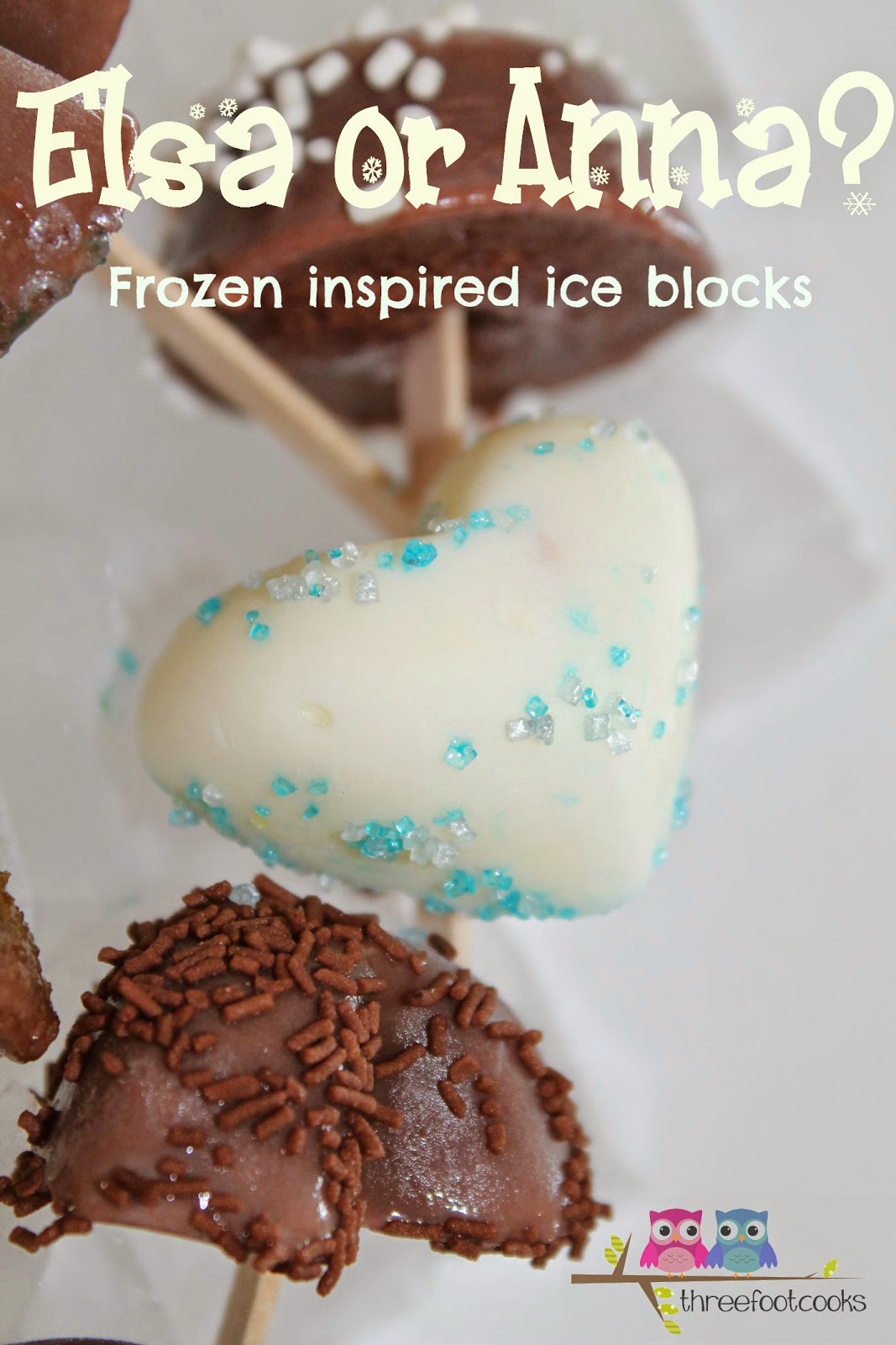 threefootcooks F is for Frozen inspired ice blocks