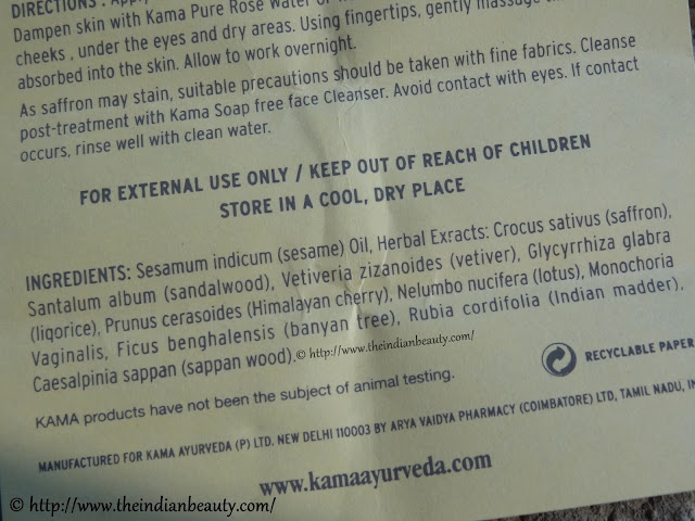 kama ayurveda miraculous beauty fluid ingredients