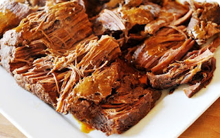Slow Cooker Sweet and Spicy BBQ Pot Roast  