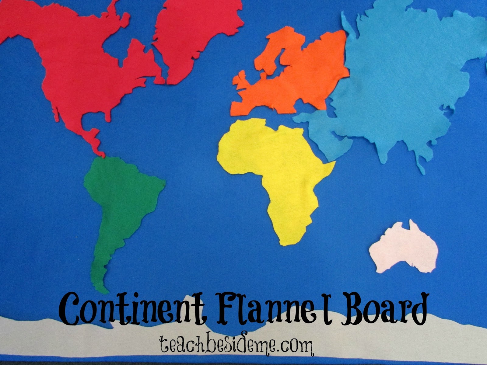 C is for Continent Felt Board Geography Projects AZ Teach Beside Me