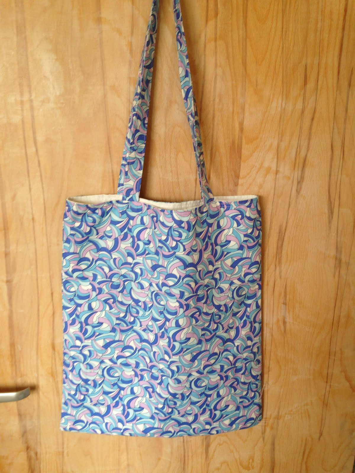Handmade shopping tote bag