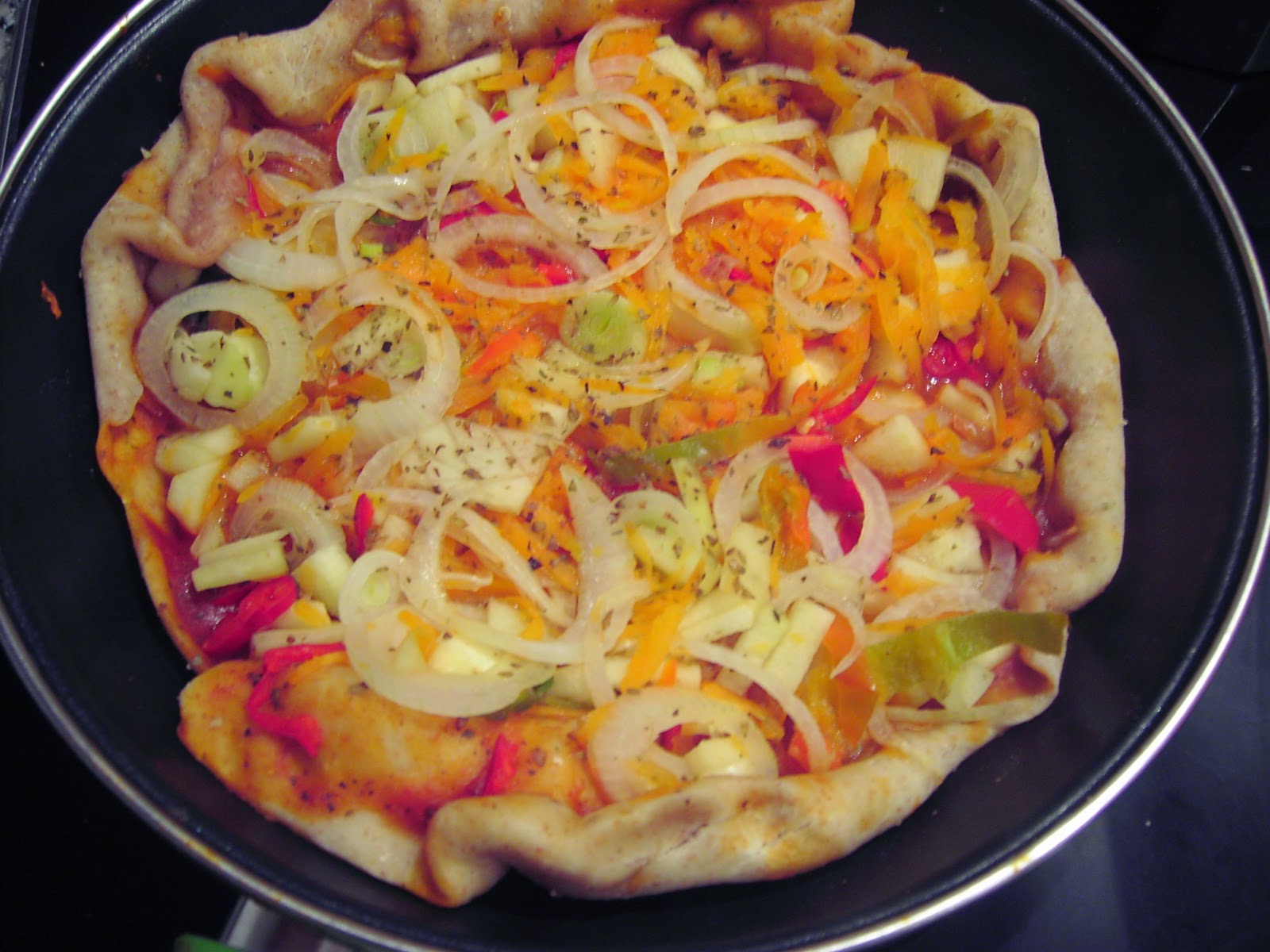 pizza en sartén pizza en sartén