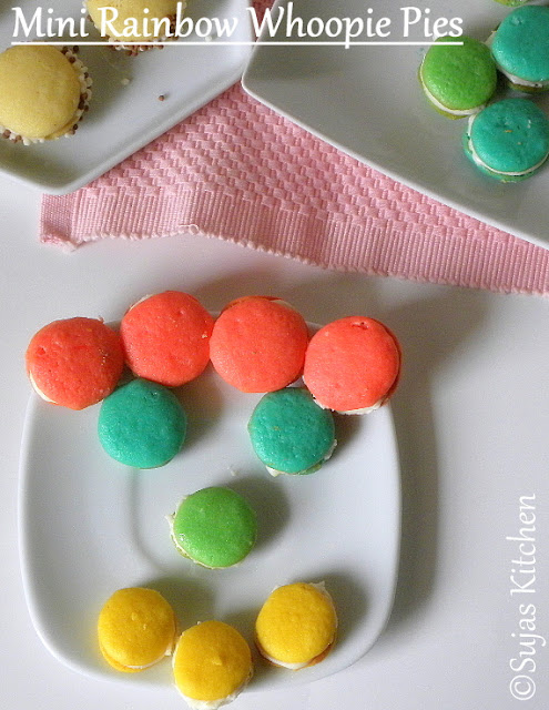 Mini Rainbow Whoopie Pies