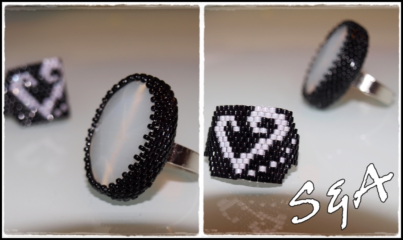 Black rings Anillos+negro