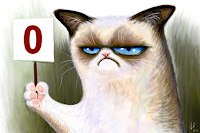 grumpy cat says "0 out of 10"