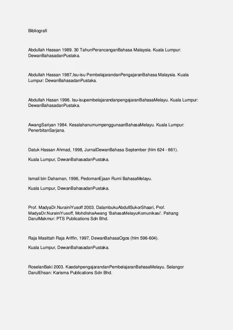 SOFTSKILL Bahasa Indonesia 2 &quot;Bibliografi&quot;