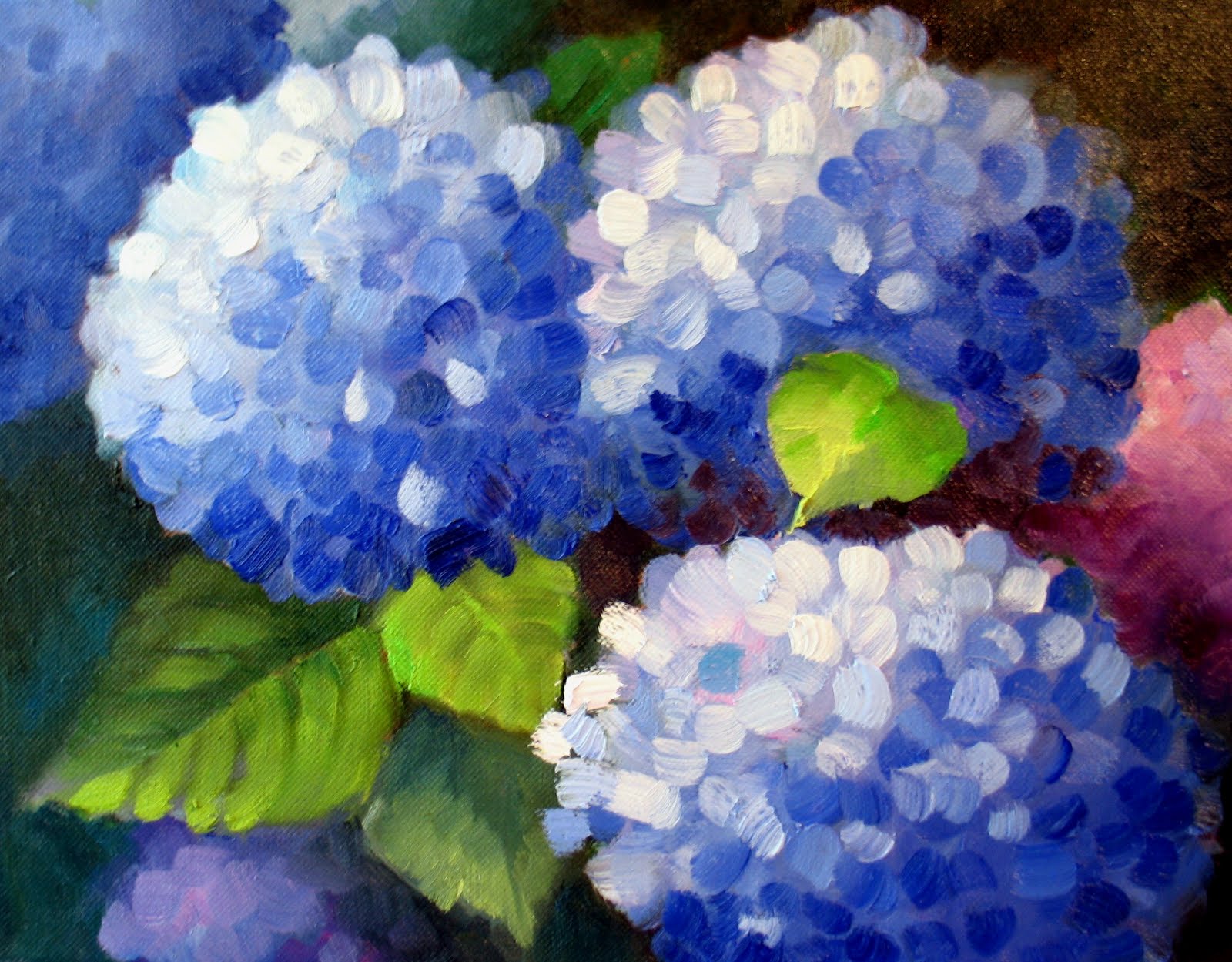Hydrangeas on the Bush by Nel Janson Watercolor hydrangea, Hydrangea