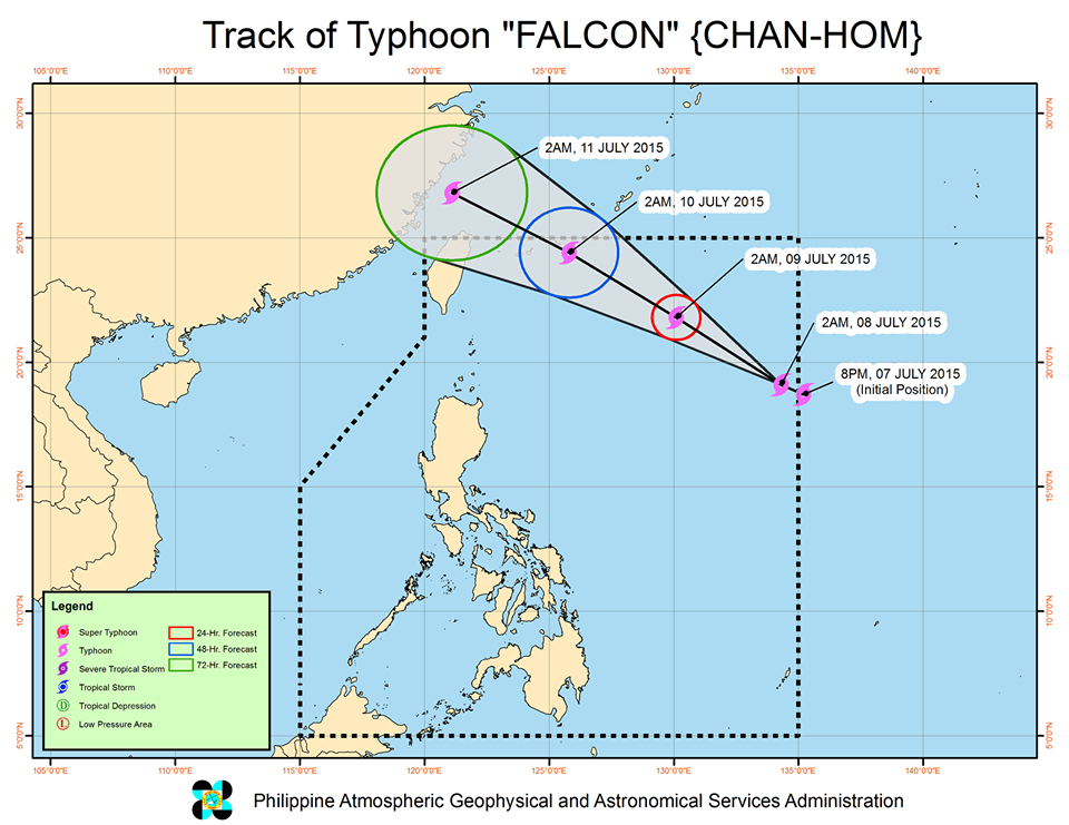 PAGASA releases Typhoon Falcon weather update (July 8, 2015) The