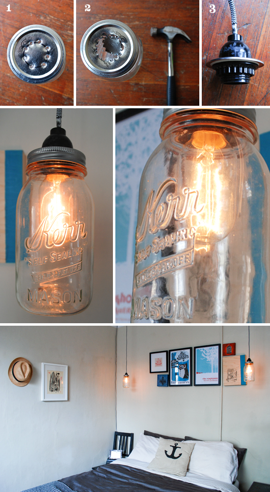 Three Little Black Birds Diy Mason Jar Drop Lights 1 Drill Holes As Close Together To One Another Possible Around A Traced Circle 2 Hammer The Middle Pop Out Center And Use Pliers Bend