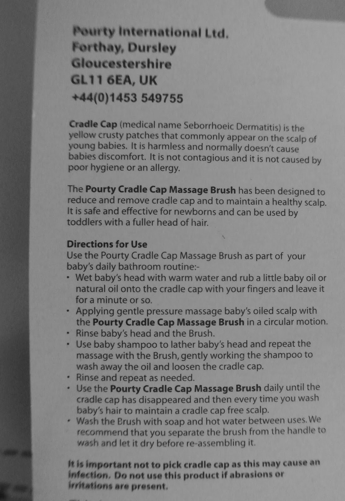 pourty cradle cap massage brush