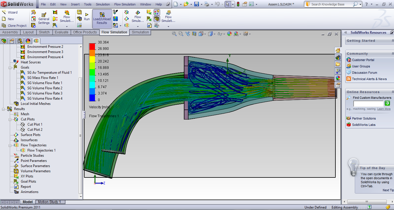Flow Simulation of Intake Manifold Automobile and CAD Design