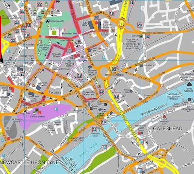Road Map of Newcastle Road Map of Newcastle