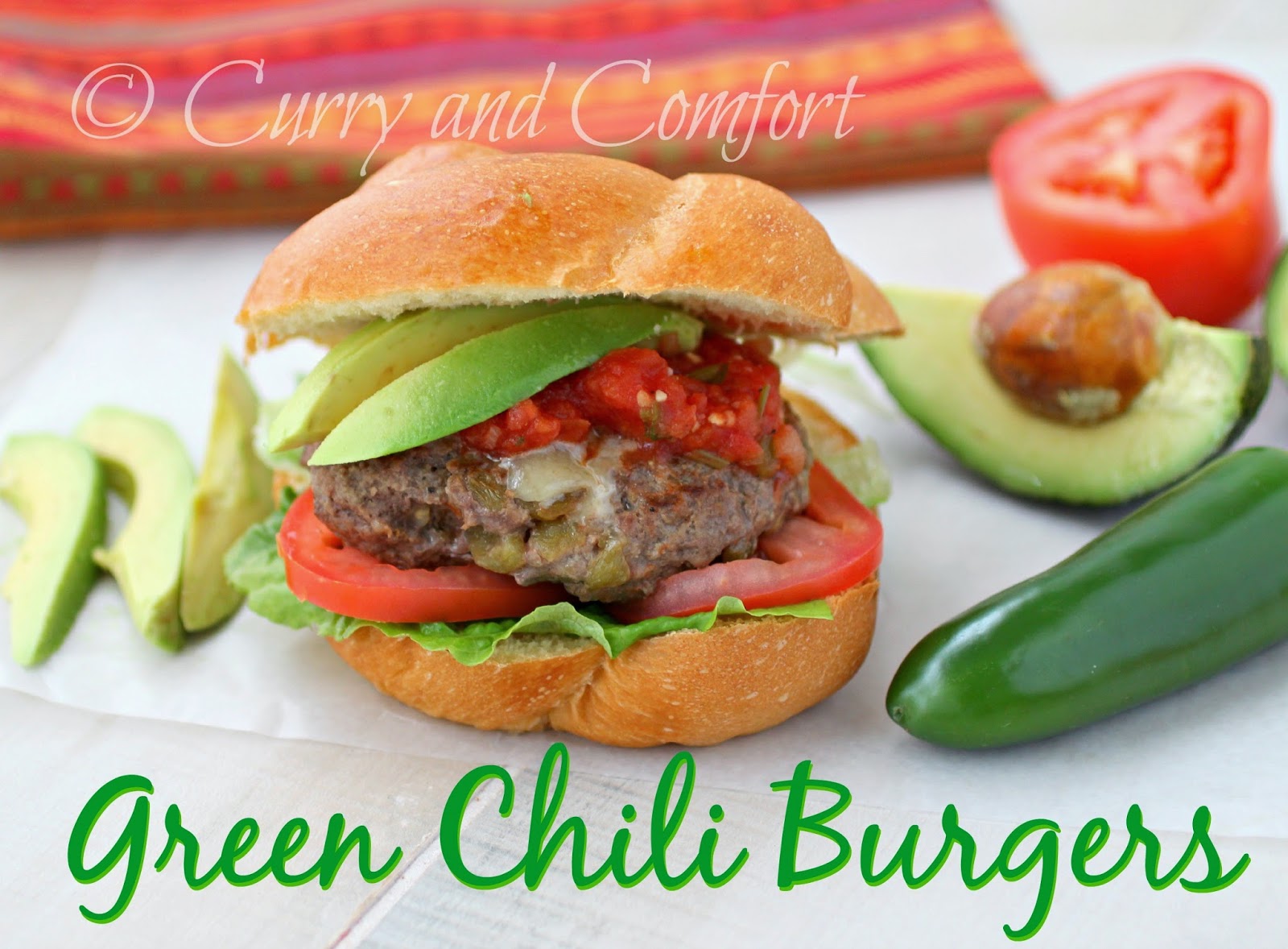 Kitchen Simmer Green Chili Burger