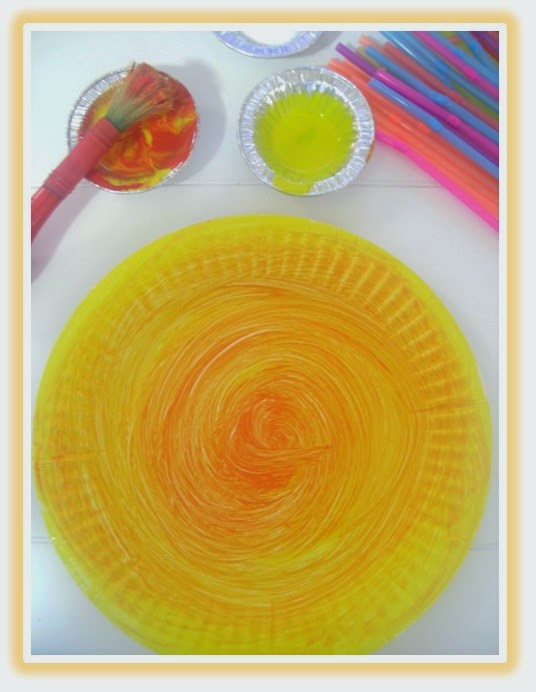 Paper Plate Sun Craft: Tuesday Art Linky