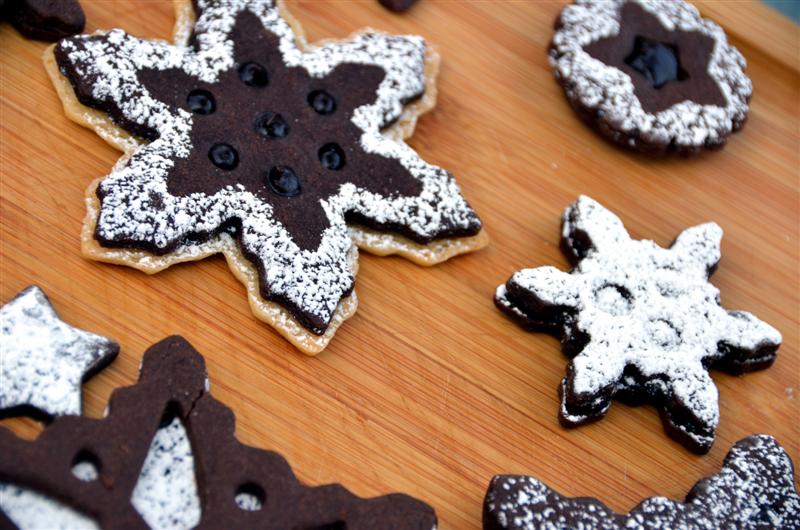 ButterYum TwoTone Ganache Sandwich Cookies Secret Recipe Club