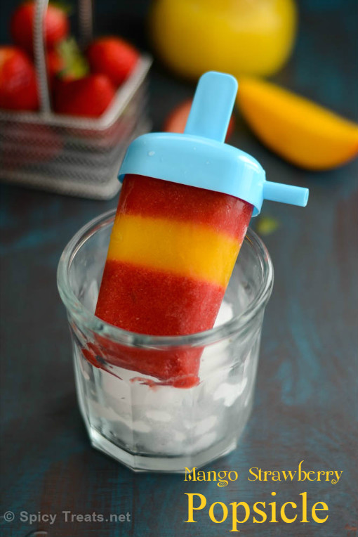 Mango Strawberry Popsicle