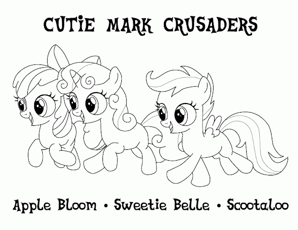 My Little Pony Cutie Mark Crusaders Coloring Pages