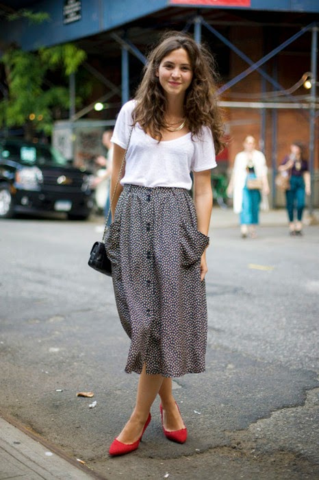 Buttoned skirts /Faldas abotonadas Street Style