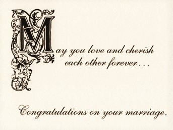 VERSE INSIDE OF WEDDING CARD