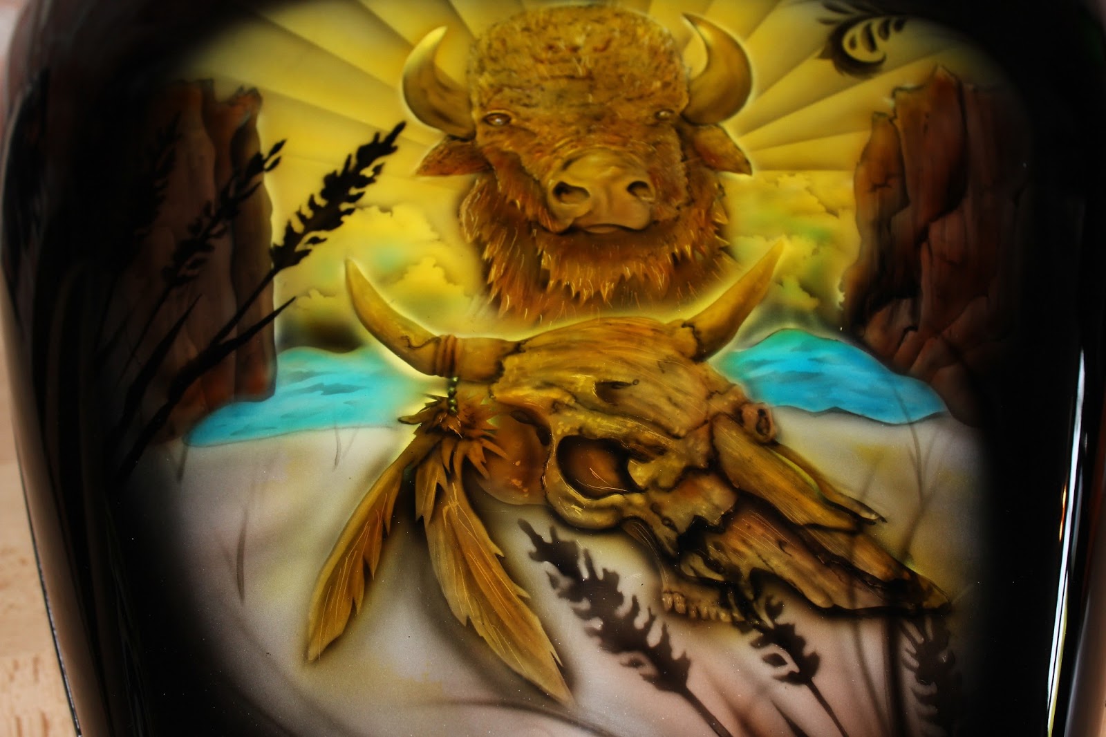 Online Motorcycle Paint Shop Buffalo airbrush mural