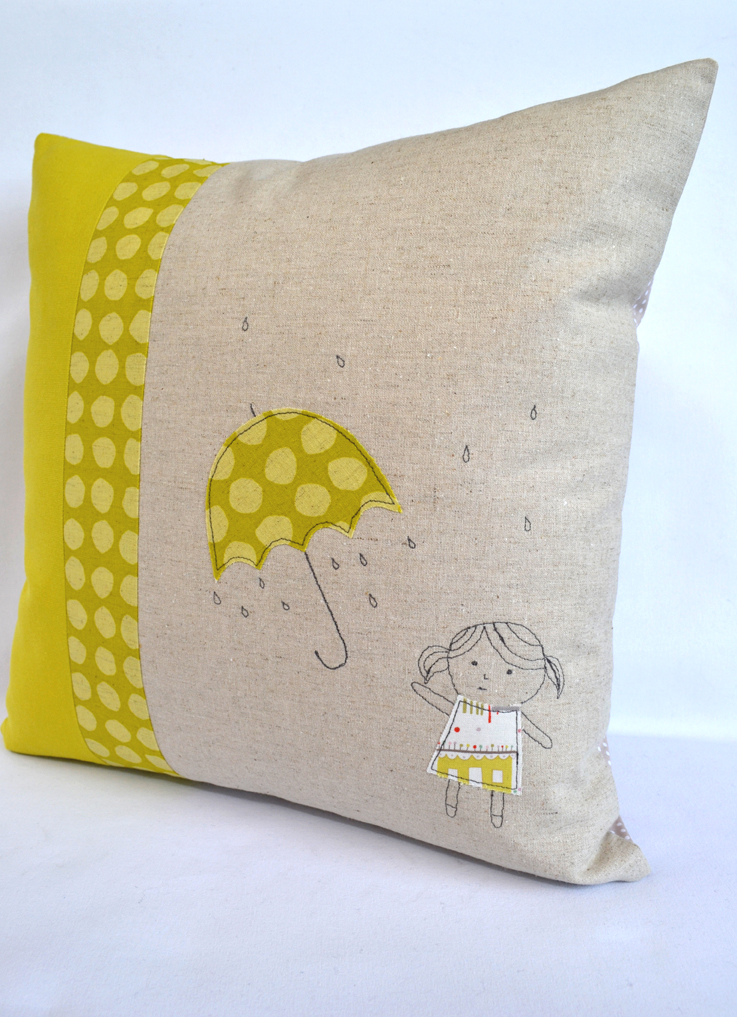 dewberry Umbrella girl cushion