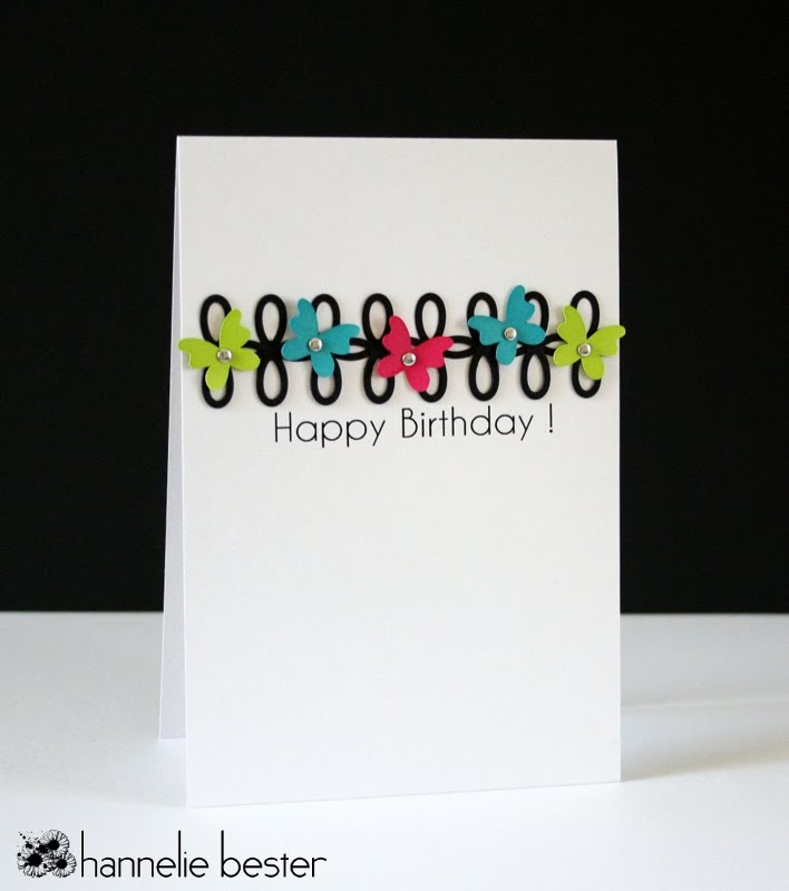 butterfly and loopy border die birthday card