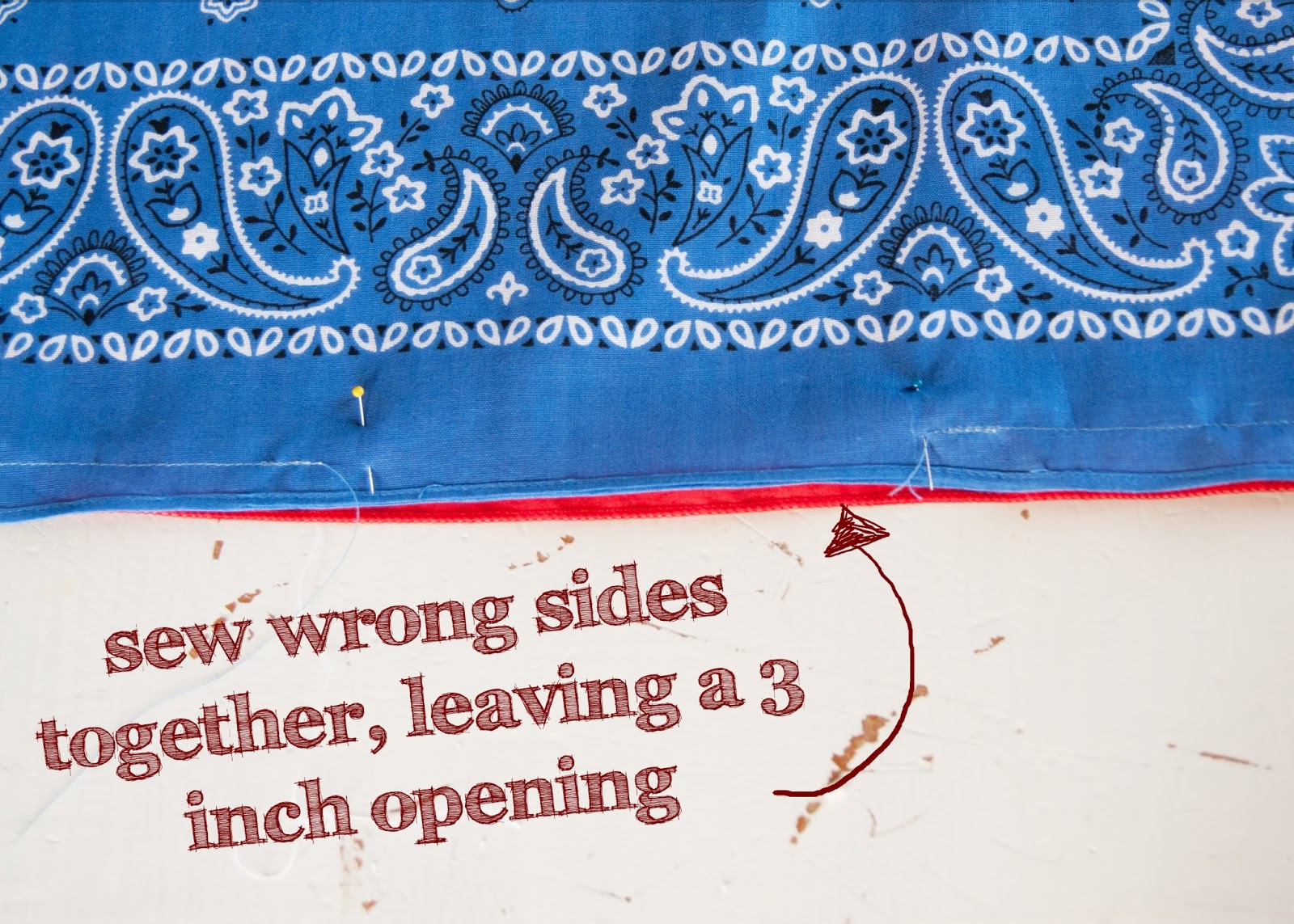 Easy Handkerchief Pillow Tutorial (a.k.a the bandanna pillow) Averie