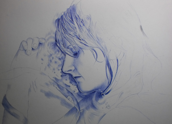 Dibujo bolígrafo Anyelo González Dibujo a Bolígrafo
