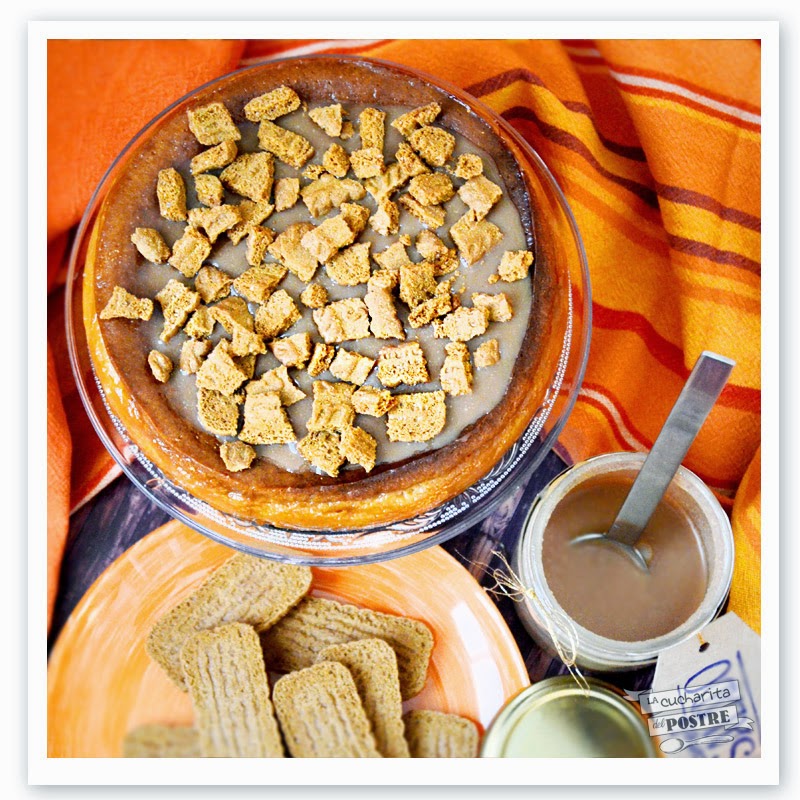 Tarta De Queso De Caramelo Salado Y Speculoos / Salted Caramel And Speculoos Cheesecake
