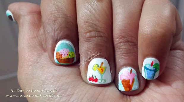 summer nail art challenge - chill