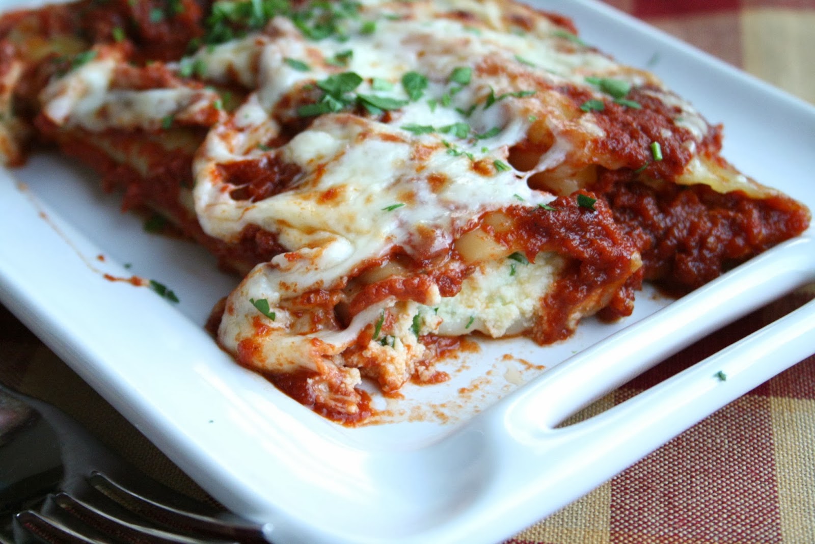 tune 'n fork CheeseStuffed Manicotti