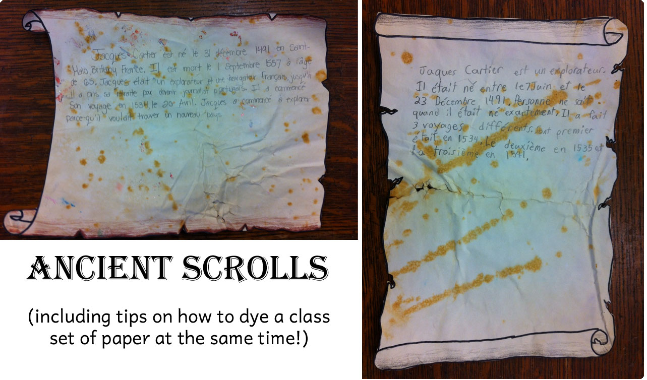 artisan des arts: Ancient scrolls - grade 5/6