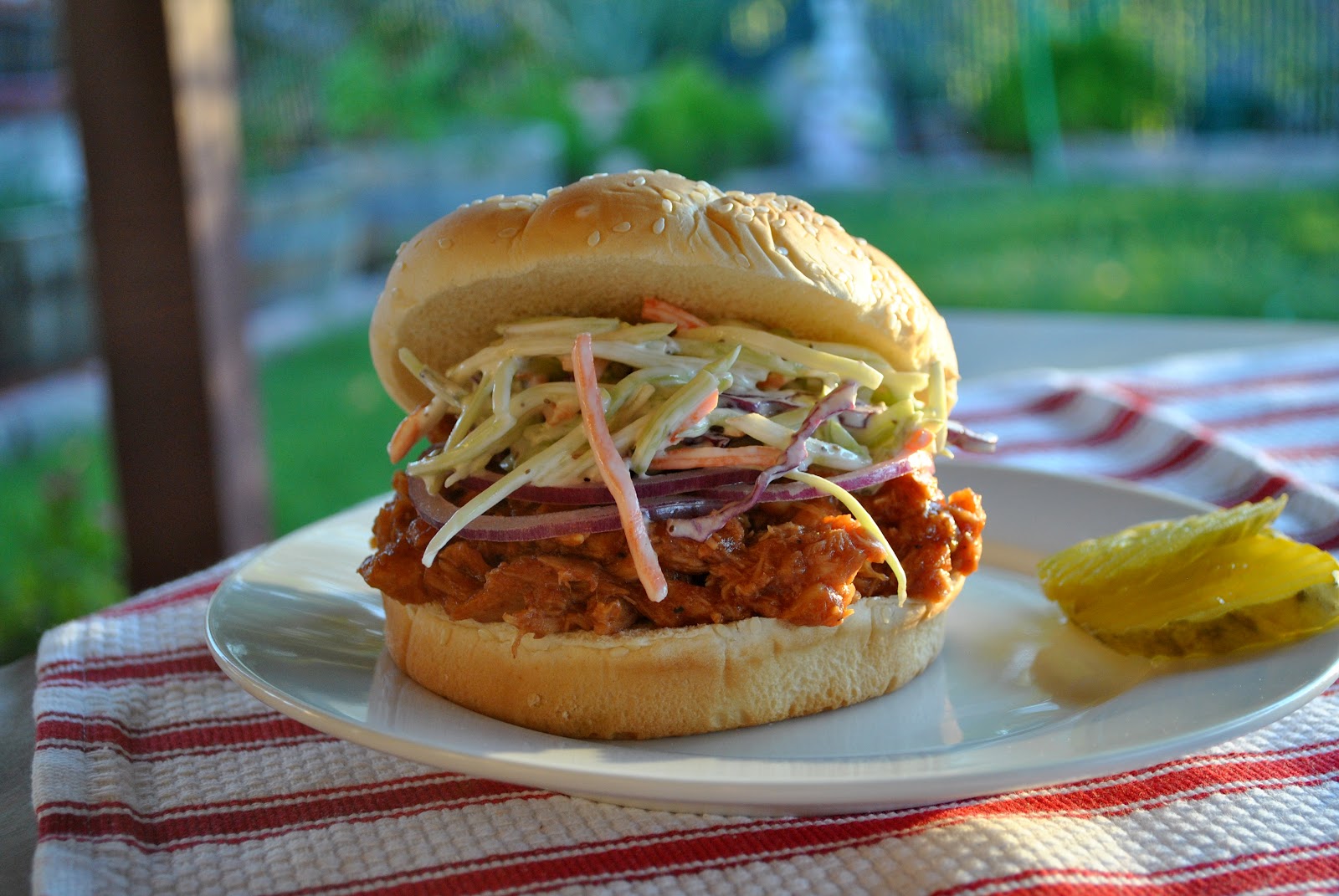 Barbecue Chicken Sandwiches With Cole Slaw Recipe — Dishmaps
