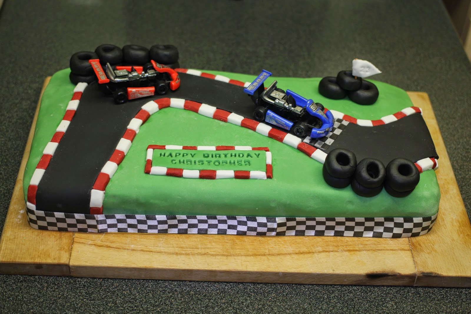 Go Karting Birthday Cake Hope, Freedom, Love