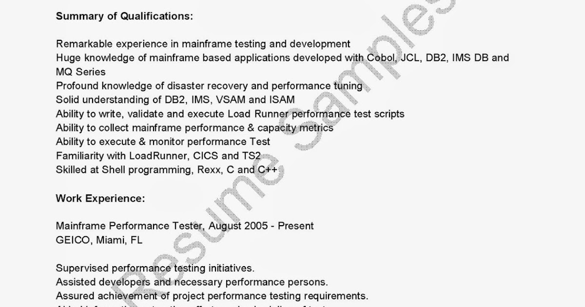 Mainframe Tester Sle Resume mainframe testing resume doc 28 images free sle resumes resume sles for prototype test Mainframe Tester Sle Resume mainframe testing resume doc 28 images free sle resumes resume sles for prototype test