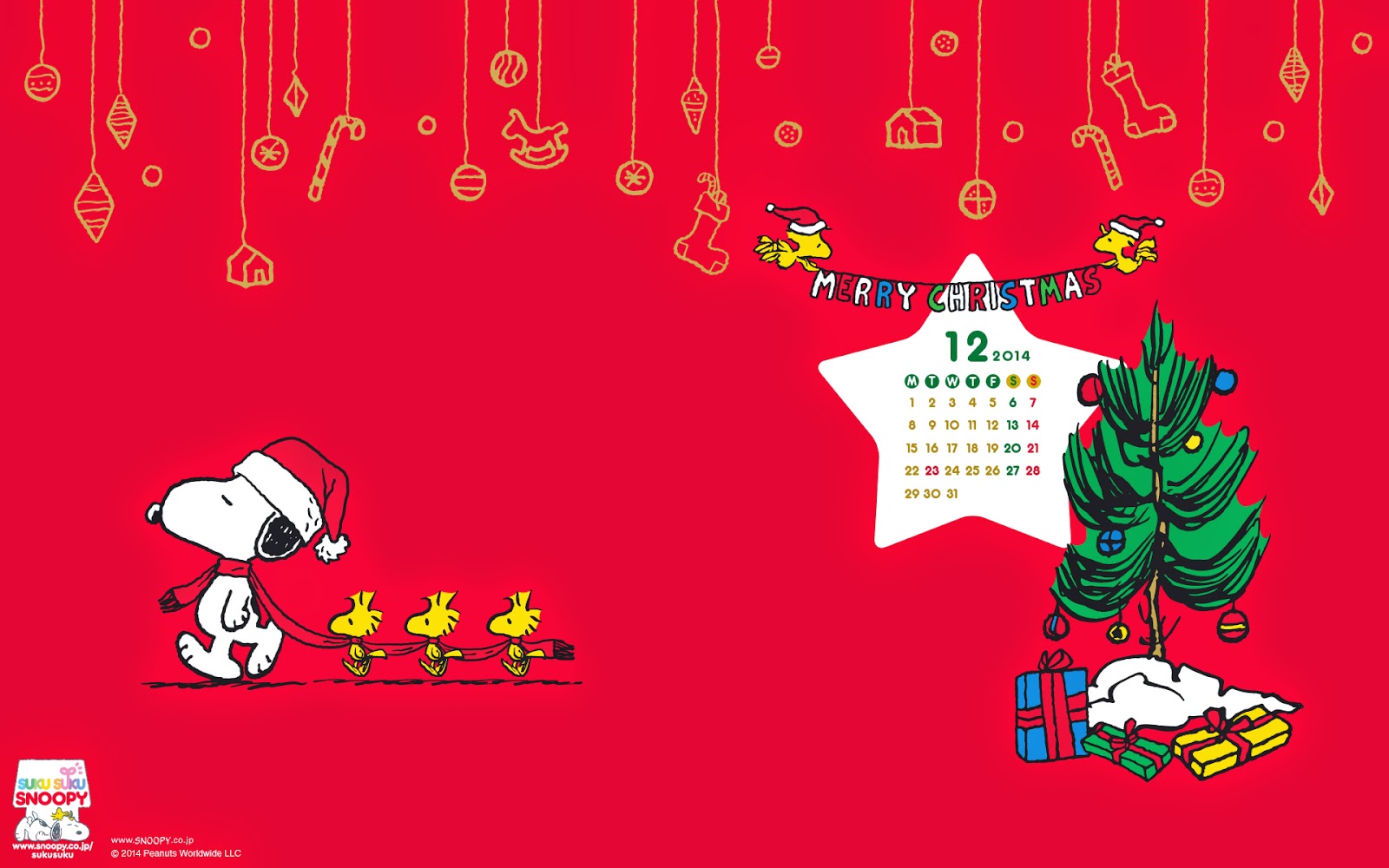 Peanuts woodstock turkey blessings 36k retweetet I love Kawaii: Snoopy December 2014 Wallpaper Calendar