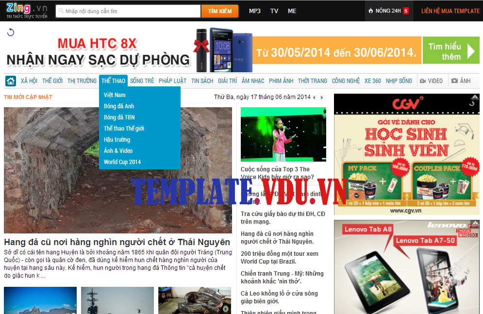 Template Blogspot Tin Tức Giống Zing.vn, Themes Blogger For News Đẹp