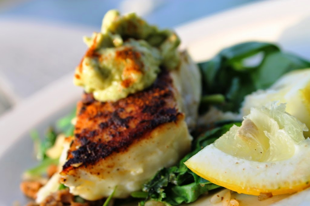 What the...?! with Pamela and Thérèse Blackened "Halibut" with