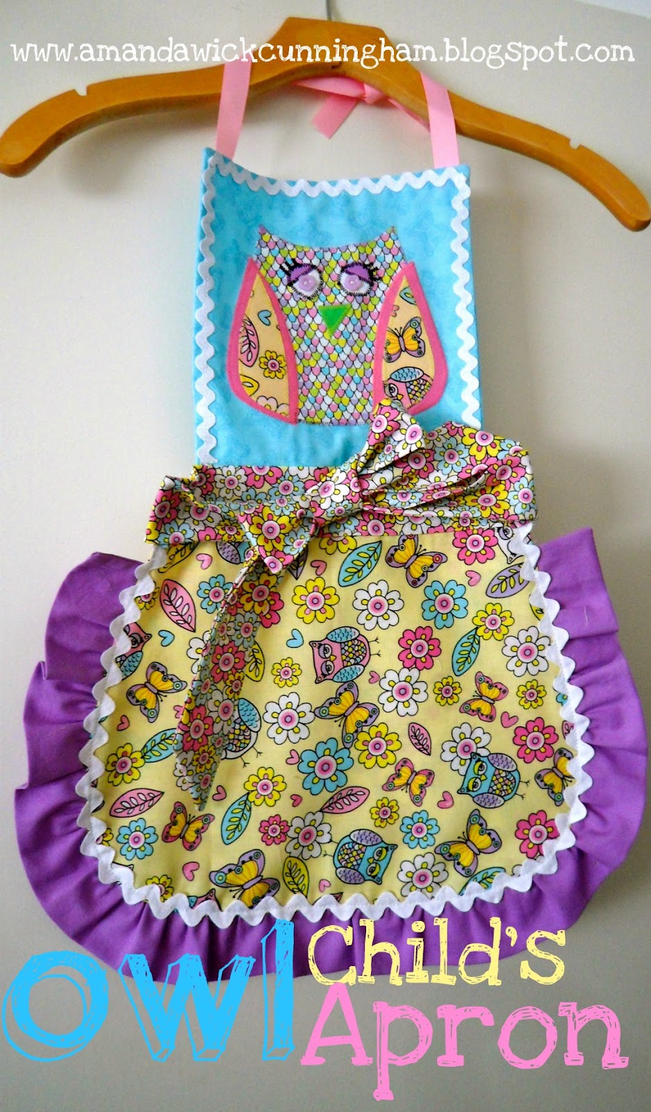 Kaleidoscope of Colors Owl Child's Apron Tutorial