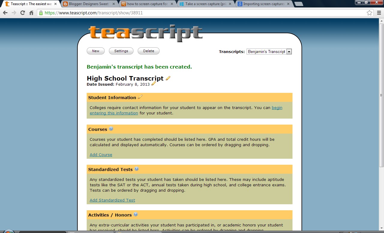 how to make a high school transcript designers sweet spot high school transcript for college