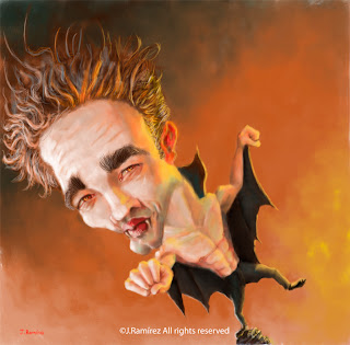 Robert Pattinson caricature