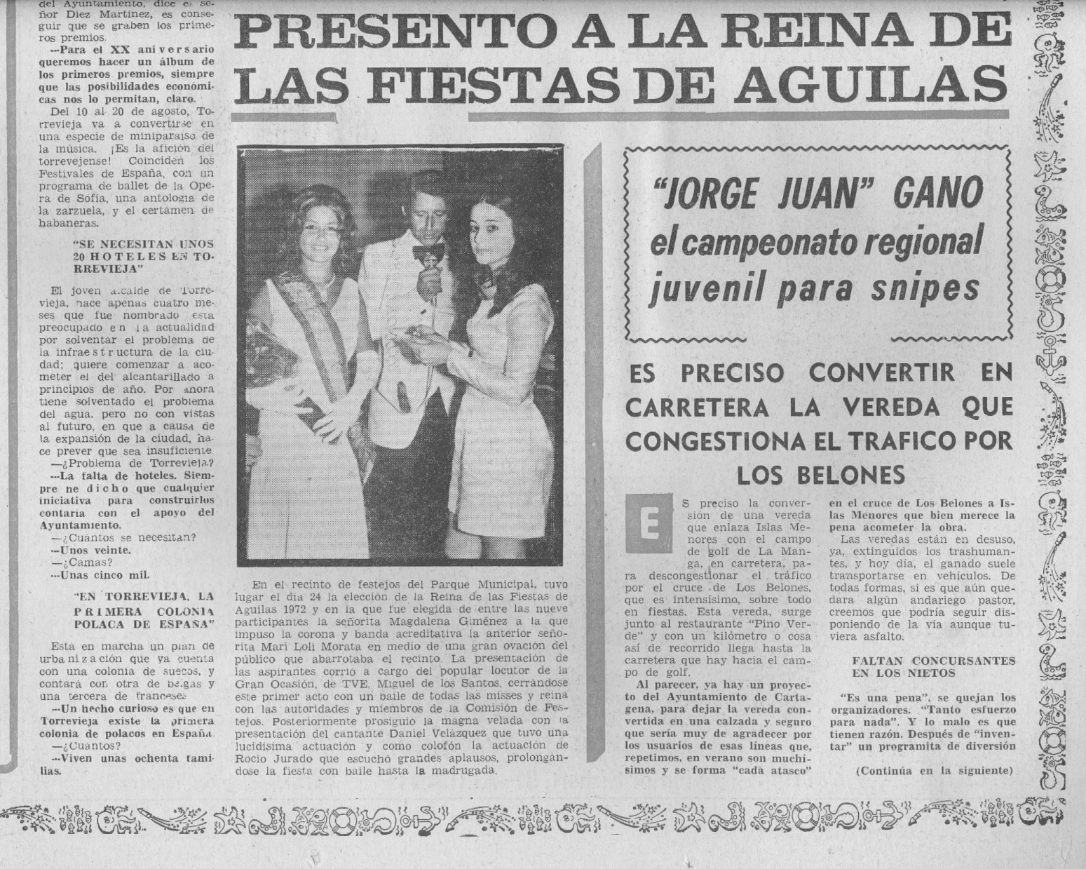 ELECCION REINA FIESTAS DE AGUILAS 1972, MAGDALENA JIMENEZ Kalika TV