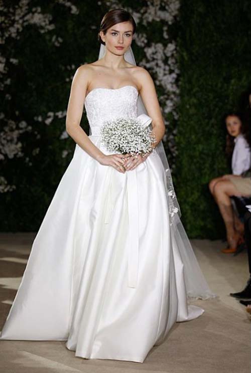 Wedding Planning Married Modern White Spring Wedding Dresses 2011 From Carolina Herrera