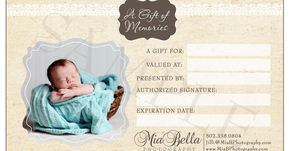 MIA BELLA PHOTOGRAPHY Newborn Photoshoot Gift Certificates Now Available!