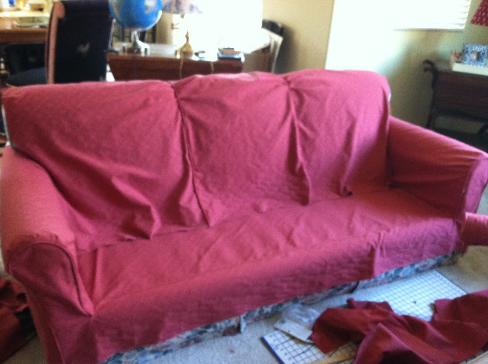 Goosegirl sews The New Slipcover For The Old Ugly Sofa Part 2