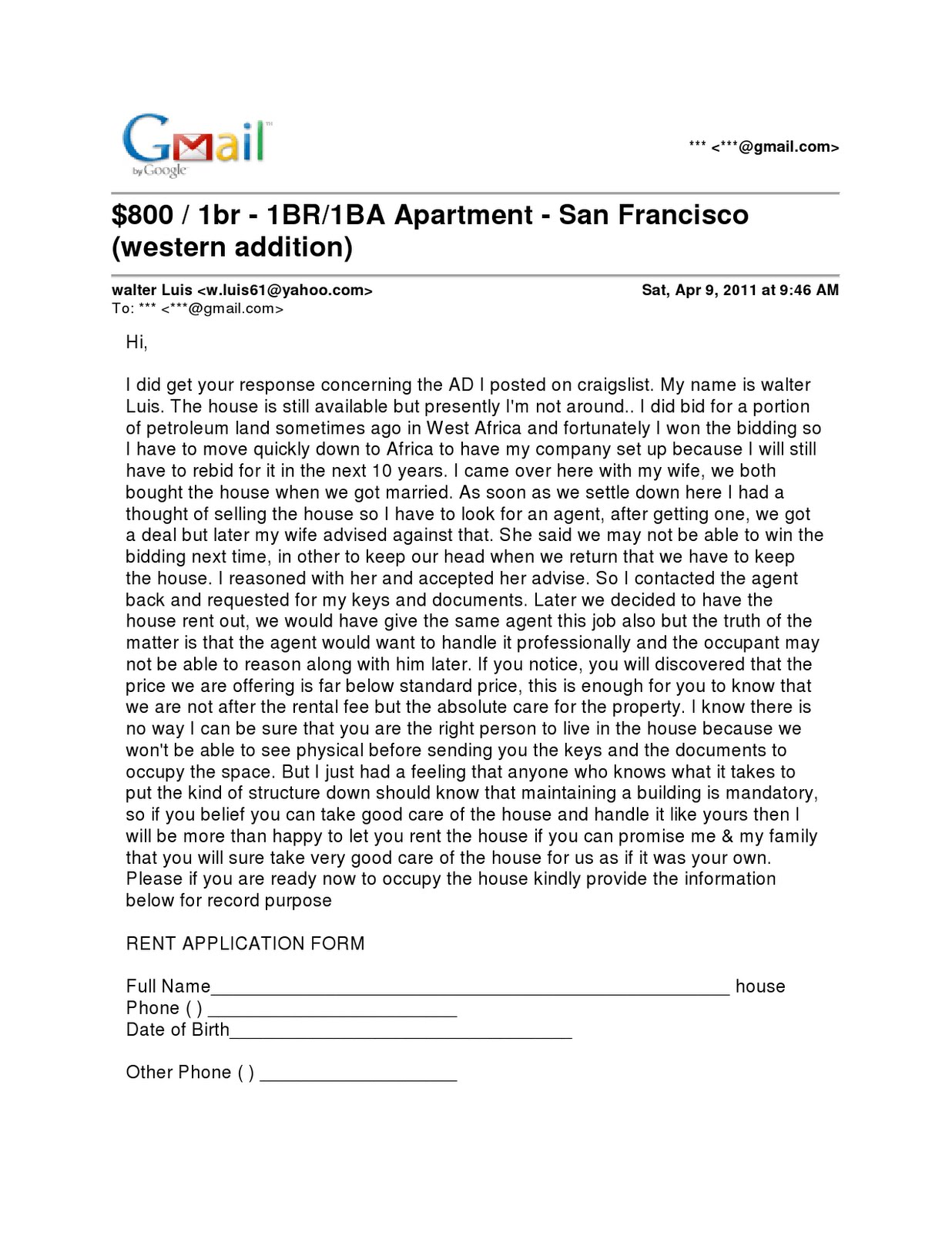craigslist rental scams west africa